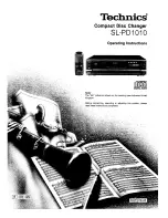 Preview for 1 page of Technics SL-PD1010 Operating Instructions Manual