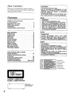 Preview for 2 page of Technics SL-PD1010 Operating Instructions Manual