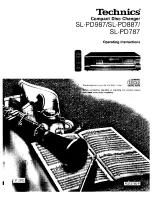 Предварительный просмотр 1 страницы Technics SL-PD787 Operating Instructions Manual