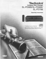 Предварительный просмотр 1 страницы Technics SL-PD788 Operating Instructions Manual