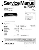 Preview for 1 page of Technics SL-PG370A Service Manual