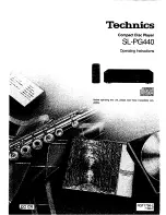 Technics SL-PG440 Operating Instructions Manual preview