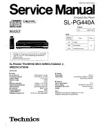 Technics SL-PG440A Service Manual предпросмотр