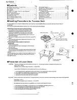 Preview for 2 page of Technics SL-PG460A Service Manual