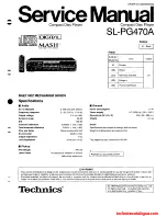 Предварительный просмотр 1 страницы Technics SL-PG470A Service Manual