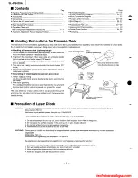 Предварительный просмотр 2 страницы Technics SL-PG470A Service Manual