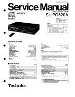 Technics SL-PG520A Service Manual preview