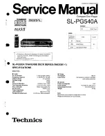 Technics SL-PG540A - service Service Manual предпросмотр