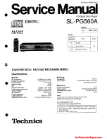 Technics SL-PG560A Service Manual preview