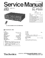 Предварительный просмотр 2 страницы Technics SL-PS50 Service Manual