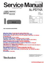 Technics SL-PS770A Service Manual предпросмотр