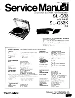 Предварительный просмотр 2 страницы Technics SL-Q33 Service Manual