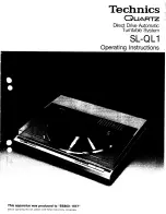 Preview for 2 page of Technics SL-QL1 Operating Instructions Manual