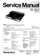 Technics SL-QL5 Service Manual preview