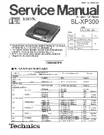 Technics SL-XP300 - SERVICE Service Manual preview