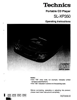 Technics SL-XP350 Operating Instructions Manual предпросмотр