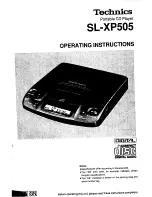 Technics SL-XP505 Operating Instructions Manual preview