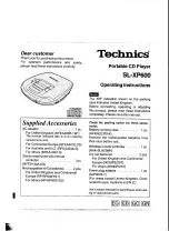 Technics SL-XP600 Operating Instructions Manual предпросмотр