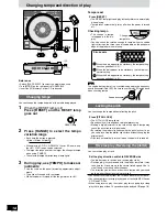 Preview for 16 page of Technics SLDZ1200 - SD/CD D/D TURNTABLE Operating Instructions Manual