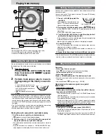 Preview for 17 page of Technics SLDZ1200 - SD/CD D/D TURNTABLE Operating Instructions Manual