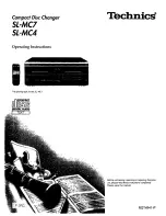 Technics SLMC4 - COMPACT DISC CHANGER Operating Instructions Manual предпросмотр