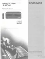 Technics SLMC60 - COMPACT DISC CHANGER Operating Instructions Manual preview