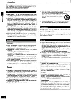 Предварительный просмотр 4 страницы Technics SLMC60 - COMPACT DISC CHANGER Operating Instructions Manual