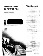 Technics SLPD6 - COMPACT DISC CHANGER Operating Instructions Manual предпросмотр