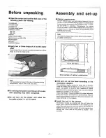 Preview for 4 page of Technics SP-10MK2A Operating Instructions Manual