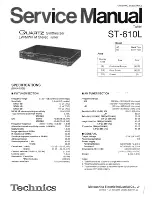 Technics ST-610L Servise Manual preview