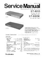 Preview for 1 page of Technics ST-8055 Service Manual