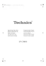 Предварительный просмотр 1 страницы Technics ST-C700D Operating Instruction