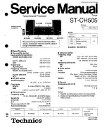 Предварительный просмотр 1 страницы Technics ST-CH505 Service Manual