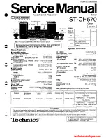 Preview for 1 page of Technics ST-CH570 Service Manual