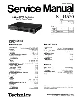 Preview for 1 page of Technics ST-G570 Service Manual