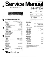 Technics ST-GT630 Service Manual preview