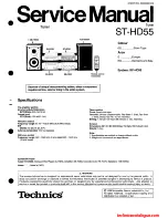 Preview for 1 page of Technics ST-HD55 Service Manual