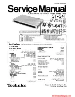 Preview for 1 page of Technics ST-S4T Service Manual