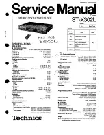 Technics ST-X302L Service Manual preview