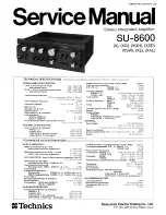 Preview for 1 page of Technics SU-8600 Service Manual