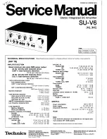 Technics SU-V6 Service Manual preview