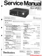 Preview for 1 page of Technics SU-V6X - service Service Manual