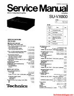 Technics SU-VX800 - service Service Manual preview