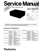 Preview for 1 page of Technics SU-X920D Service Manual