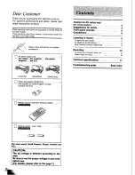 Preview for 2 page of Technics SUV-300 Operating Instructions Manual