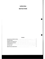 Preview for 2 page of Technics SX-1800B Operating Instructions Manual