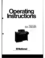 Preview for 1 page of Technics SX-3500R Operating Instructions Manual