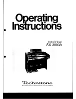 Technics SX-3800A Operating Instructions Manual preview