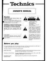 Preview for 3 page of Technics SX-EA3 Owner'S Manual