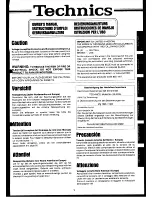 Preview for 3 page of Technics SX-EX5L User Manual